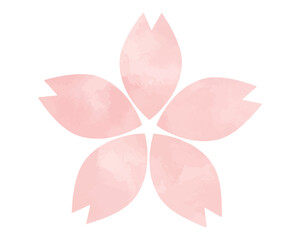 手描き水彩風・桜の花のイラスト