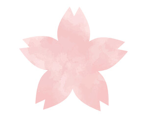 手描き水彩風・桜の花のイラスト