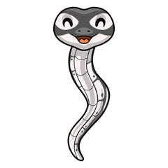 Cute axanthic ball python cartoon