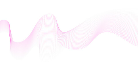 Abstract wavy pink lines on a white background. wavy blend line art. Vector illustration. Colorful pinkshiny smooth blend line, wave with lines created using blend tool.