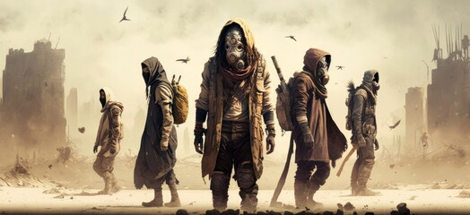 Survivors of the apocalypse are people in a post-apocalyptic world Generative AI