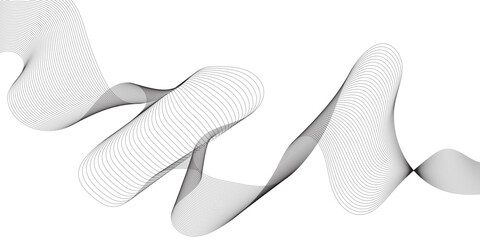 Obraz premium Abstract wavy grey blend liens technology abstract lines on white background. Abstract wave white paper background. Digital frequency track equalizer. Banner design background.