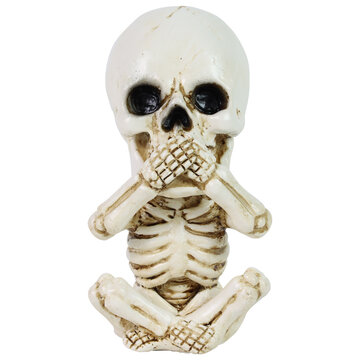 human skull and skeleton