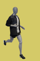 Running male mannequin