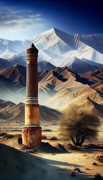 monar style art, Afghanistan Historical art