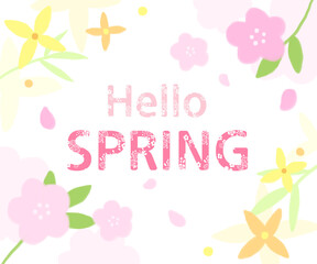 spring season illustration, 봄 계절 일러스트