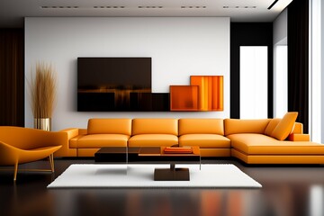 living room interior ai generative
