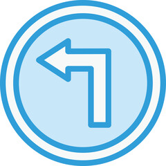 Left way Vector Icon Design Illustration