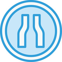 Narrow road Vector Icon Design Illustration