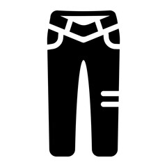 jeans glyph icon