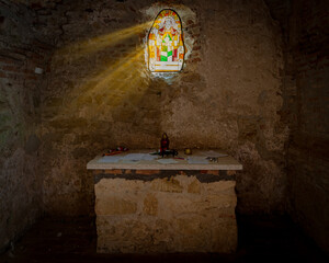 Unnamed temple riun from Arpad age. There is near by Radliget village.