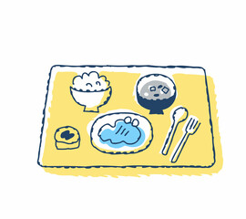 お膳に乗った定食