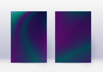 Cover design template set. Abstract lines modern b