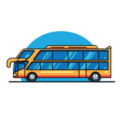 bus vector icon illustration cartoon