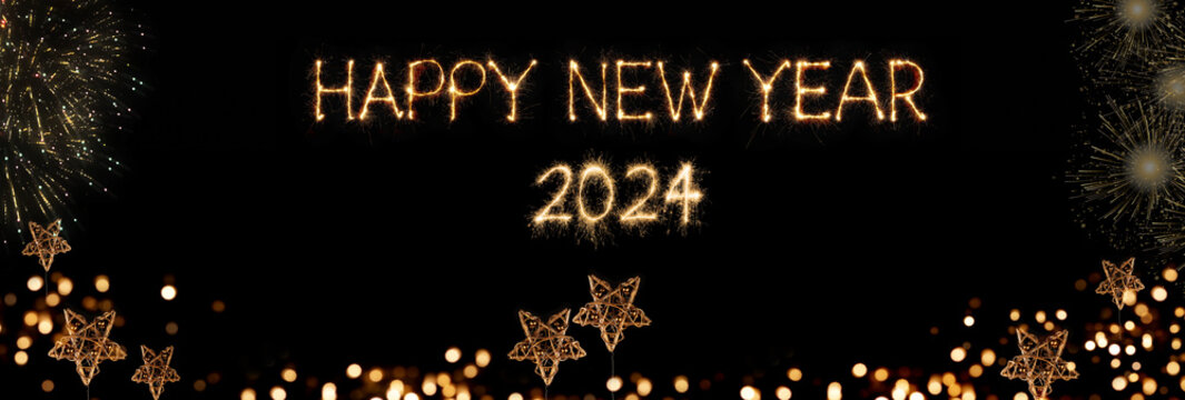 celebration of happy new year 2024