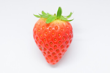 beautiful fresh red strawberry isolated on white background