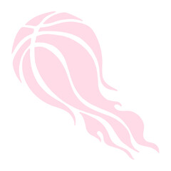 Pink Basketball On Fire