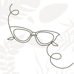 sunglasses line drawing isolated vector