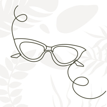 sunglasses line drawing isolated vector