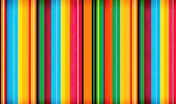  a multicolored striped background with a black border and a black border on the bottom of the image is a horizontal line of multicolored stripes.  generative ai