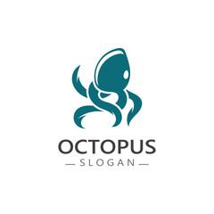 Octopus logo image design icon illustration animal vector