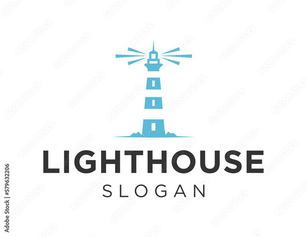 Poster logo about lighthouse on a white background. created using the coreldraw application.