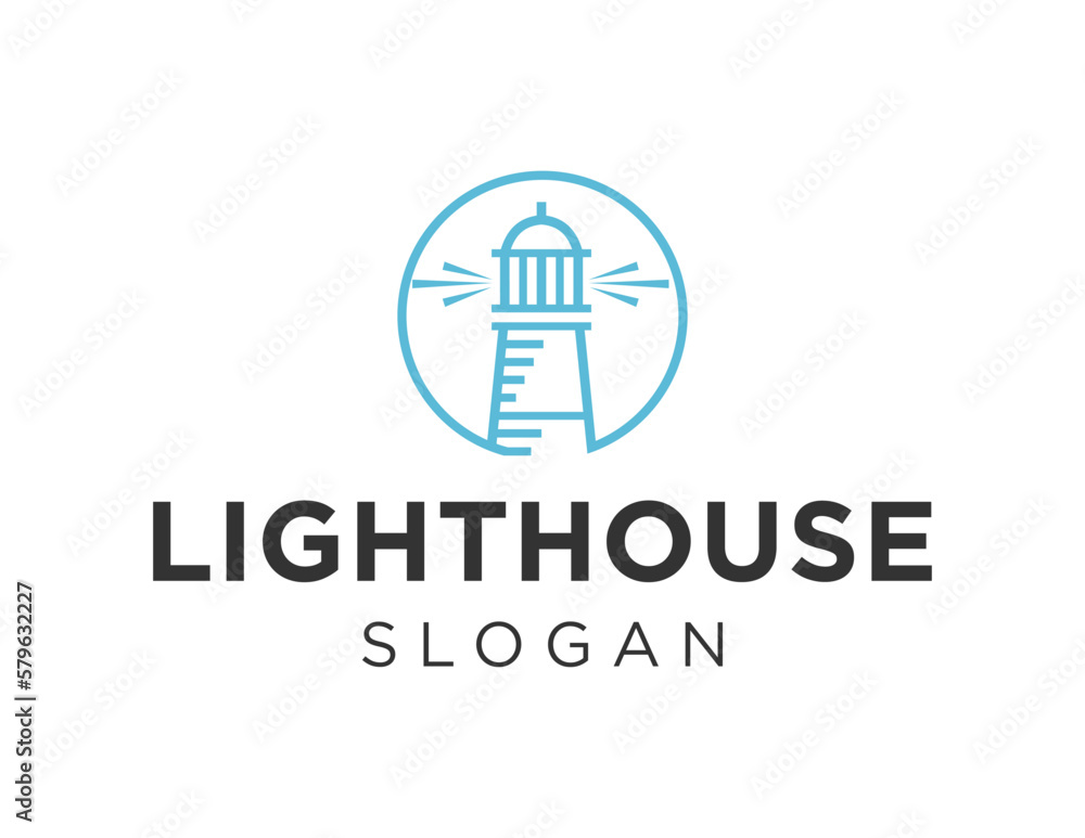 Aufkleber logo about lighthouse on a white background. created using the coreldraw application.