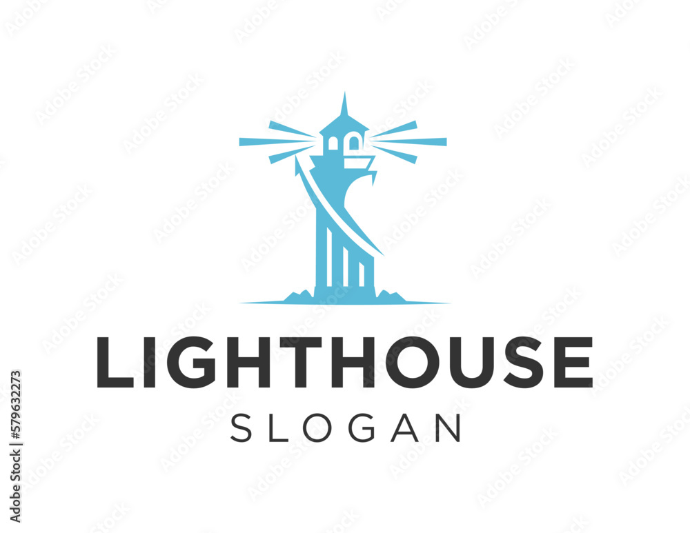 Poster logo about lighthouse on a white background. created using the coreldraw application.