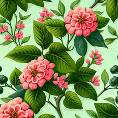 Beautiful vintage floral seamless pattern