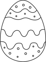 Easter egg for coloring, Happy Easter Day.