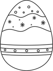 Easter egg for coloring, Happy Easter Day.