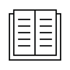 book icon. Isolated on white background.  Trendy Flat style for graphic design, Web site, UI. EPS