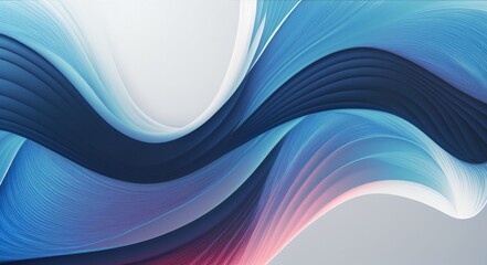 Fototapeta premium Fluid Waves and Curves: A Modern Header Design in Thistle, Midnight Blue, and Sky Blue Colors, Generative AI.