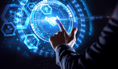 Business, Technology, Internet and network concept.  Start-up funding crowdfunding investment...