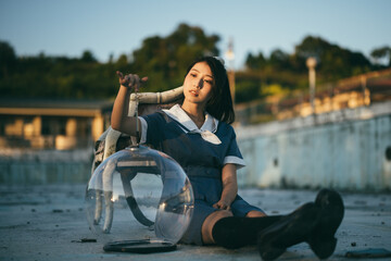 portrait of an asian beautyful girl