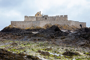 Fototapeta premium FORT NATIONAL, Vast 17th-century granite fortress built in SAINT MALO, France