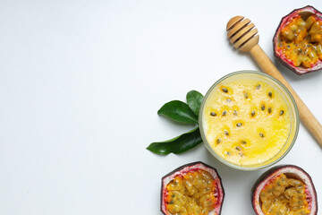 Concept of delicious food - Passion fruit mousse
