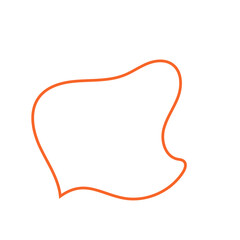 Orange Abstract Minimal Line Shape Vector