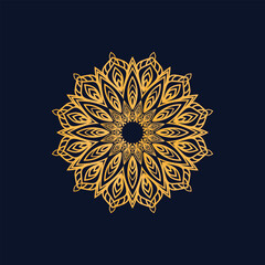 Luxury mandala design and golden background design