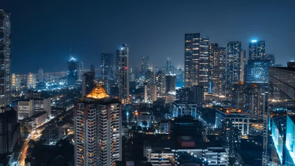 Mumbai cityscape at night, Maharashtra, India. © R.M. Nunes