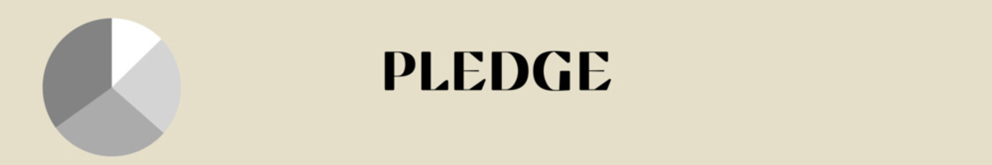 pledge typography with premium background