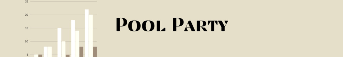 pool party typography with premium background