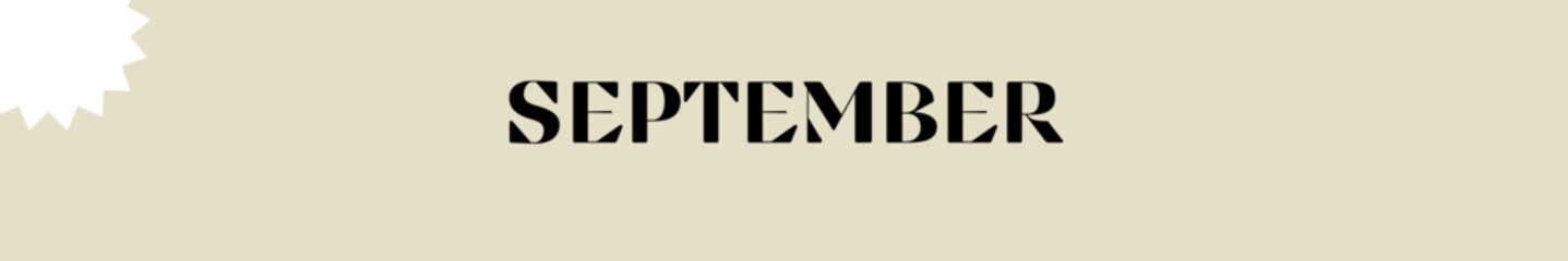 september typography with premium background