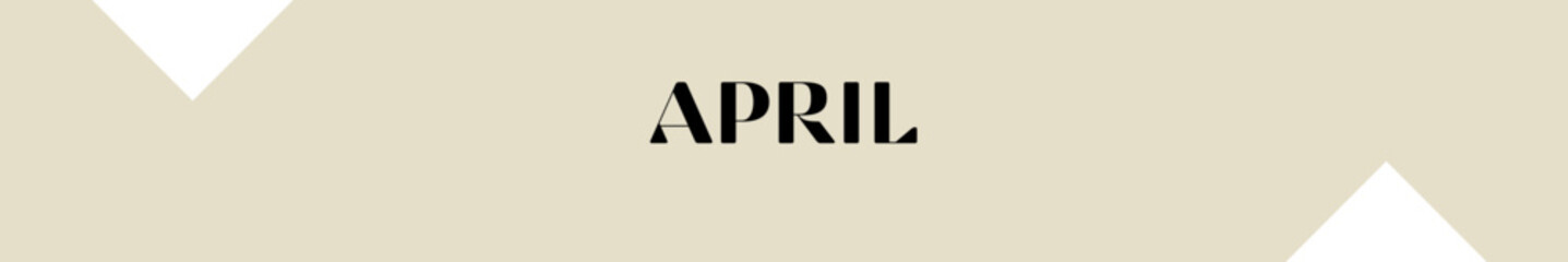 april typography with premium background