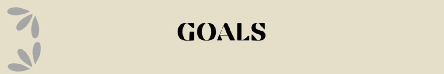 goals typography with premium background