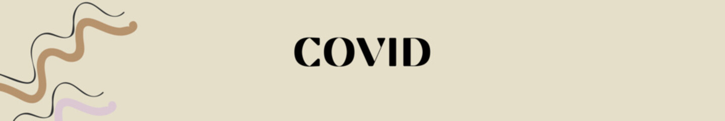 covid typography with premium background