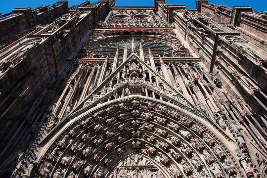 Low angle view of Strasbourg Cathedral