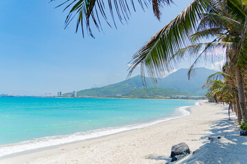 Plakat Sea beach. Doclet in Vietnam near Nha Trang. 