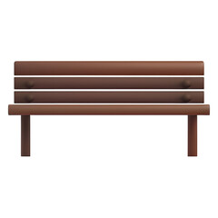 Outdoor bench vector illustration isolated on white background.
