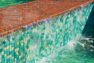 Fresh water in a fountain - wellbeing concept - healthy lifestyle